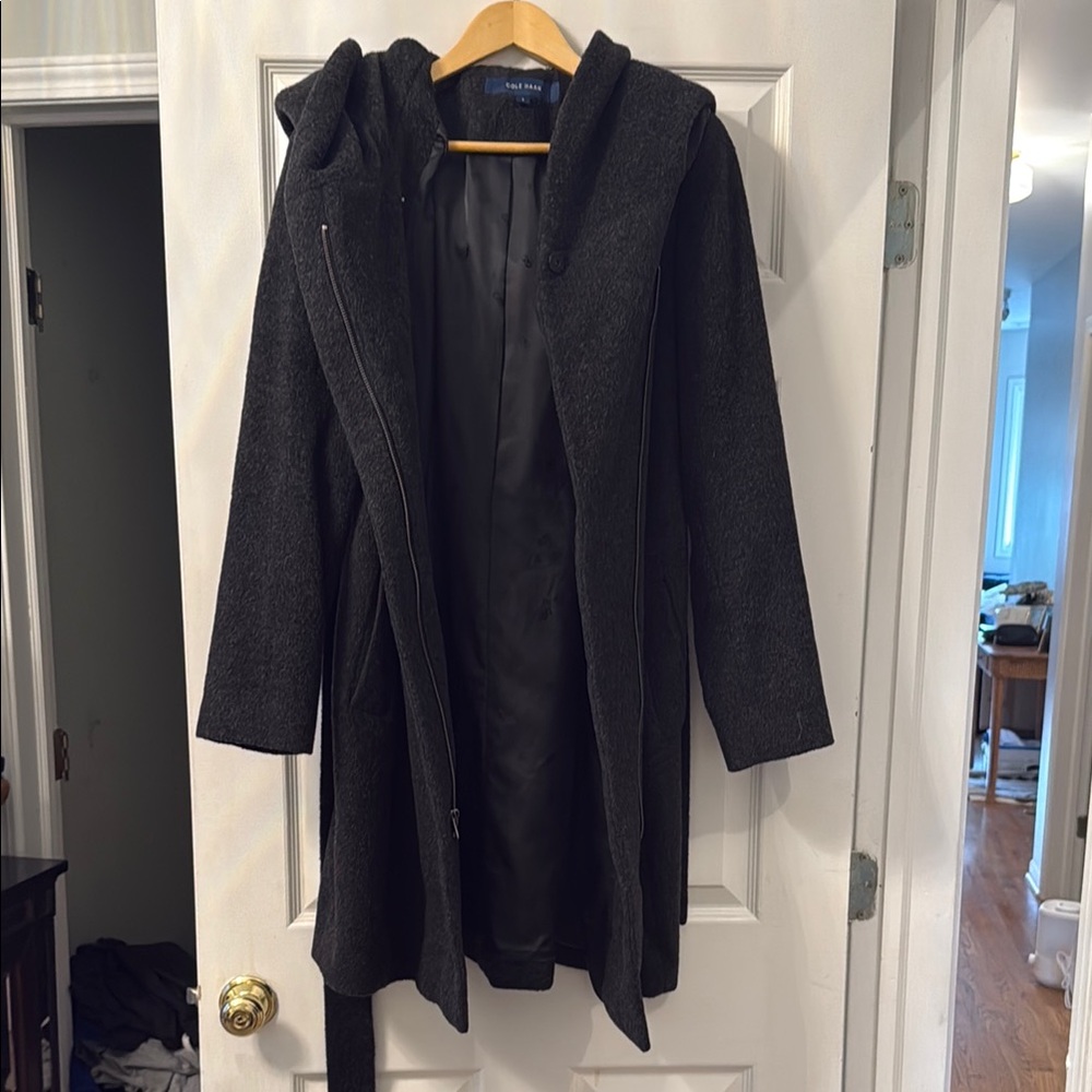 Cole Haan Gray Hooded Coat